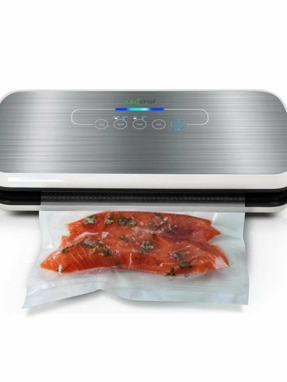 NutriChef PKVS18SL Automatic Food Vacuum Sealer, Electric Air Sealing Preserver
